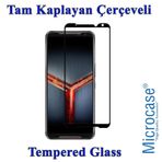 Asus Rog Phone 2 Tam Kaplayan Çerçeveli Tempered Cam - Siyah