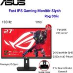 Asus Rog Strix 27 Inç Qhd 2k 180Hz 1ms Freesync/g-Sync Fast IPS Gaming Monitör Siyah+Havit 10000 Mah Hızlı Şarj Powerbank Hediyeli - 180 Hz