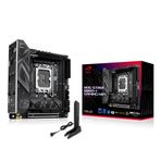 ASUS ROG Strix B860-I Gaming WiFi Intel Mini-ITX anakart, 10+1+2 + 1 aşamalı güç kaynağı, DDR5 PCIe 5.0 yuvası, AI-Advanced PC'ler için uygun, 2 M.2 yuvası, WiFi 7, AI Advisor, AI Networking II, siyah