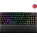 Asus ROG STRIX SCOPE II 96 Wireless Oyuncu Klavyesi 3 Farklı Bağlantı (2.4GHz RF, BT, Kablolu) ROG NX SNOW Mekanik Switch AURA SYNC RGB, Bilek destekli