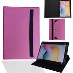 Asus TF300TG-1A070A Teg3 10" Tablet Uyumlu Standlı Üniversal Kapaklı Tablet Kılıfı - Pembe