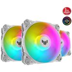 ASUS TUF TF120 GAMING RGB KASA VE RADYATÖR FANI BEYAZ 3-lü paket