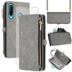 Asuwish Huawei P30 Lite için cep telefonu kılıfı, bantlı ve cüzdanlı koruyucu folyo RFID kart bölmesi, katlanabilir, deri, çiçekler, cüzdan, stant HuweiP30Lite Hawaii P 30 Nova 4E MAR-LX1A MAR-LX1B