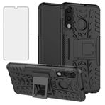 Asuwish Huawei P30 Lite için cep telefonu kılıfı cam folyo zırhlı folyo ve stantlı HuweiP30Lite Hawaii P 30 Nova 4E MAR-LX1A MAR-LX1B ince sert cep telefonu kılıfları koruyucu kılıf Phone Case