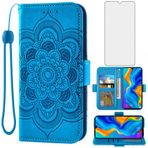 Asuwish Huawei P30 Lite için cep telefonu kılıfı, cam folyolu, koruyucu folyo, kart bölmesi, katlanabilir, deri cüzdan, stand HuweiP30Lite Hawaii P 30 Nova 4E MAR-LX1A MAR-LX1B cep telefonu koruyucu