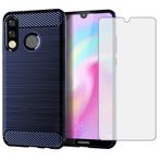 Asuwish Huawei P30 Lite için cep telefonu kılıfı, cam folyolu koruyucu folyo ve ekstra ince silikon TPU HuweiP30Lite Hawaii P 30 Nova 4E MAR-LX1A MAR-LX1B ince cep telefonu kılıfları koruyucu kılıf