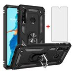 Asuwish Huawei P30 Lite için cep telefonu kılıfı, cam folyolu, koruyucu folyo ve manyetik halka stantlı, HuweiP30Lite Hawaii P 30 Nova 4E MAR-LX1A MAR-LX1B ince cep telefonu kılıfları koruyucu kılıf