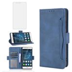 Asuwish Huawei P9 Cüzdan Kılıf Temperli Cam Ekran Koruyucu ve Deri Kapaklı Kart Tutucu Standı Cep Aksesuarları Hawaii EVA-L09 EVA-L19 Kadın Erkek Mavi için Telefon Kılıfları ile Uyumlu