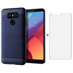 Asuwish LG G6 için cep telefonu kılıfı, cam folyolu, panzer folyolu koruyucu folyo ve ekstra ince silikon TPU cep telefonu kılıfları koruyucu cam kapak LG6 G 6 ThinQ H870 ince cep telefonu kılıfları