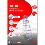 Asvera 10+10 Çift Çıkışlı Profil Merdiven