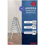 Asvera Alüminyum 10+10 Çift Çikişli Merdiven Gri