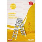 Asvera Alüminyum 8+8 Çift Çikişli Merdiven Gri