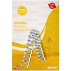 Asvera Alüminyum 9+9 Çift Çikişli Merdiven Gri