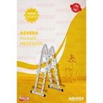 Asvera Elmas Serisi - 370 Cm Çok Amaçlı Merdiven - Alüminyum - Yerli Üretim Gri