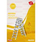 Asvera Elmas Serisi - 8+8 Alüminyum Çift Çıkışlı Merdiven | Hafif, Dayanıklı, Katlanabilir, Ev ve İş Uyumlu Gri