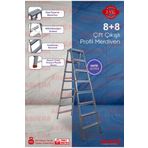 ASVERA Safir Serisi - 8 8 Basamaklı Çift Çıkışlı Galvanizli Profil Merdiven (EV, BAHÇE, IŞYERİ IÇİN UYGUN)