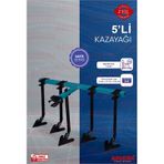 ASVERA Safir Serisi Çapa Kazayağı Pulluk 4+1 Ayarlanabilir 5'li Çelik Kaz Ayağı - Çapa Makinesi Uyumlu