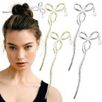 Aswewamt 4 adet yay Metal saç çubukları inci Vintage saç çubuklarını Metal saç pimleri Chignon klasik saç çatal çin saç takı aksesuarları uzun saç kadınlar için
