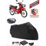Asya As 100-7 Turkcub Branda Siyah Arka Çanta Uyumlu(Topcase) Motosiket Brandası Motor Örtüsü Çadır Su Geçirmez Motosiklet Kılıfı Motor Brandası,lastikli,taşıma Torbalı