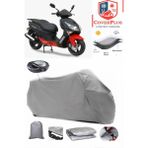 Asya As 150 T Branda Gri Arka Çanta Uyumlu(Topcase) Motosiket Brandası Motor Örtüsü Çadır Su Geçirmez Motosiklet Kılıfı Motor Brandası,lastikli,taşıma Torbalı