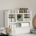 Asya Askılıklı Duvar Rafı – Çok Amaçlı Mutfak & Banyo Rafı Beyaz