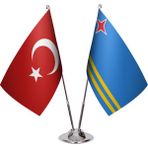 Asya Bayrak Aruba Ikili Masa Bayrağı