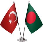 Asya Bayrak Bangladeş İkili Masa Bayrağı