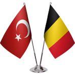 Asya Bayrak Belçika Ikili Masa Bayrağı