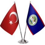 Asya Bayrak Belize Ikili Masa Bayrağı