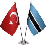 Asya Bayrak Bostvana Ikili Masa Bayrağı