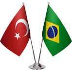 Asya Bayrak Brezilya Ikili Masa Bayrağı