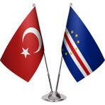 Asya Bayrak Cape Verde Ikili Masa Bayrağı