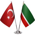 Asya Bayrak Çeçenistan Ikili Masa Bayrağı