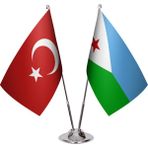 Asya Bayrak Cibuti Ikili Masa Bayrağı
