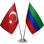 Asya Bayrak Dağıstan Ikili Masa Bayrağı