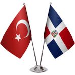Asya Bayrak Dominik Ikili Masa Bayrağı