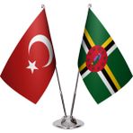 Asya Bayrak Dominika Ikili Masa Bayrağı