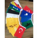Asya Bayrak Eski Türk Devletleri Sadece Bayrak 17'li