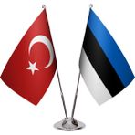 Asya Bayrak Estonya Ikili Masa Bayrağı