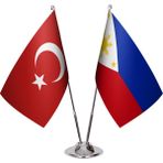 Asya Bayrak Filipinler Ikili Masa Bayrağı