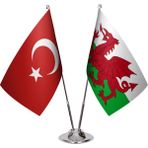 Asya Bayrak Galler Ikili Masa Bayrağı