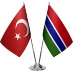 Asya Bayrak Gambiya Ikili Masa Bayrağı