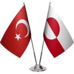 Asya Bayrak Greenland Ikili Masa Bayrağı
