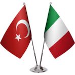 Asya Bayrak Italya Ikili Masa Bayrağı