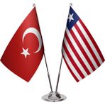 Asya Bayrak Liberya Ikili Masa Bayrağı