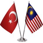 Asya Bayrak Malezya Ikili Masa Bayrağı
