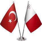 Asya Bayrak Malta Ikili Masa Bayrağı