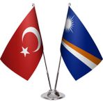 Asya Bayrak Marshall Adaları Ikili Masa Bayrağı