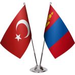 Asya Bayrak Moğolistan Ikili Masa Bayrağı