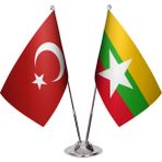 Asya Bayrak Myanmar Ikili Masa Bayrağı